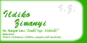 ildiko zimanyi business card